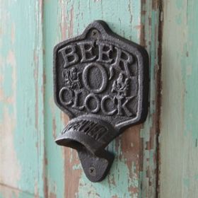 Beer O' Clock Wall Mounted Bottle Opener